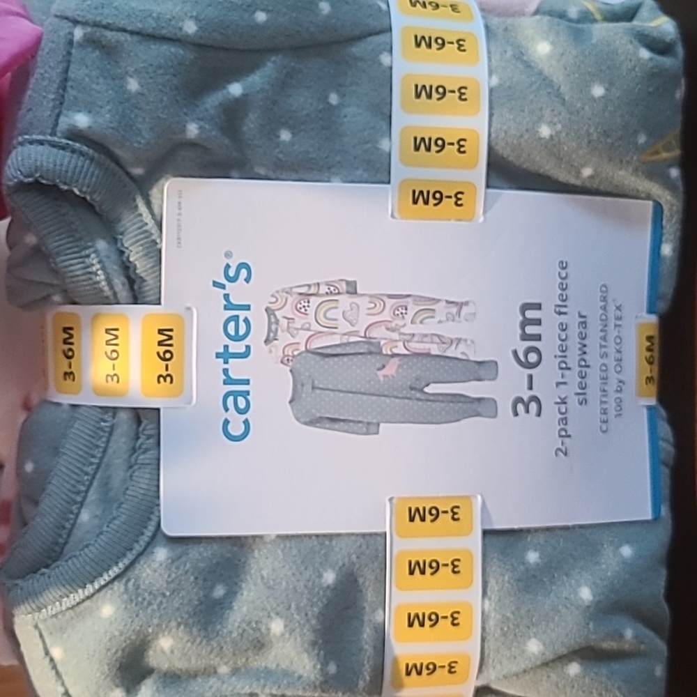 Carter's 3-6 m sleepwear 2pk.